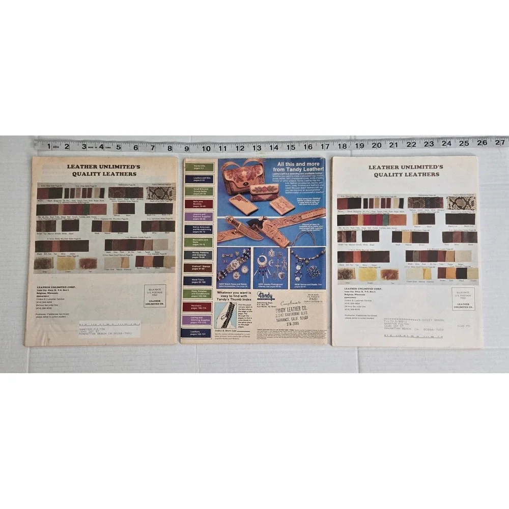 ot‎ 3 VTG 1990s Leathercraft Catalogs Tandy 1994 Leather Unlimited 1996